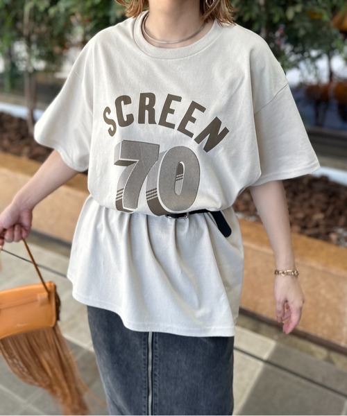 mi via loca tシャツ 半袖 「GILDAN」SCREEN 70 ナンバーロゴTシャツ