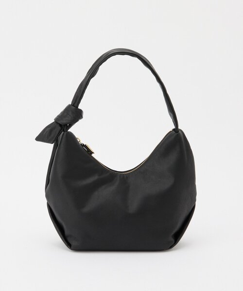 【美品•未使用】gemeilジェムイルノットワンハンドルバッグブラック ノットワンハンドルバッグ(CE-1356)（ショルダーバッグ