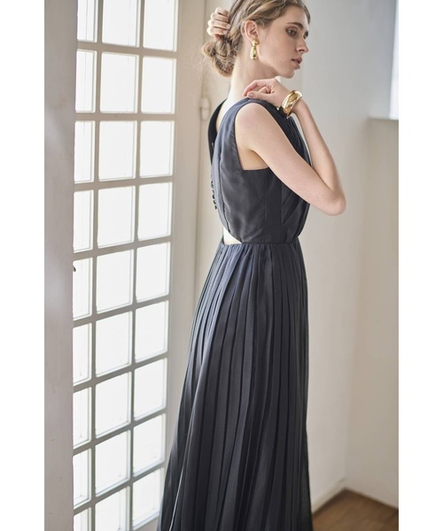 Estella.K ワンピース Jazmin Pleaded Dress シアーランダムタック 