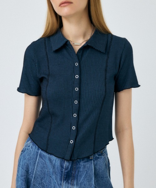 moussy HONDA 長袖クロップドポロシャツ moussy HONDA 長袖クロップドポロシャツ MOUSSY | HONDA