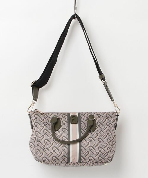 FURLA グレー ストライプ ハンドバッグ FURLA 「FURLA」 2WAYバッグ - グレー レディース : ZOZOTOWN