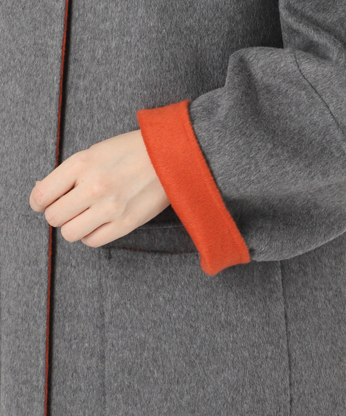 B.C STOCK（ベーセーストック） ノーカラーコート コート S120ブレンド