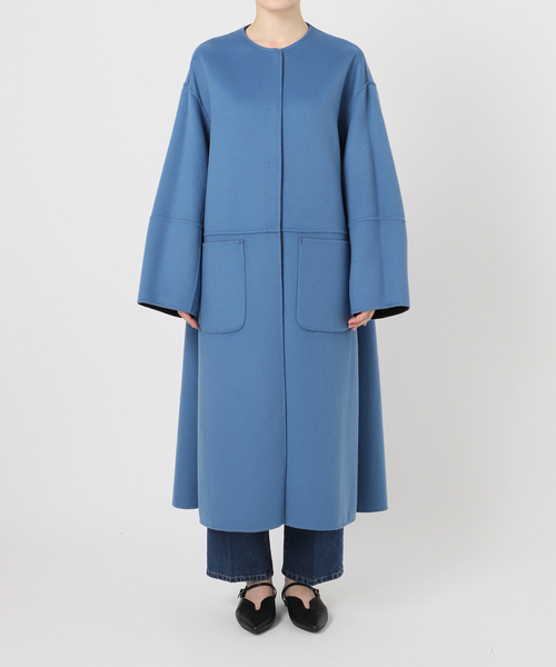 B.C STOCK（ベーセーストック） ノーカラーコート コート S120ブレンド