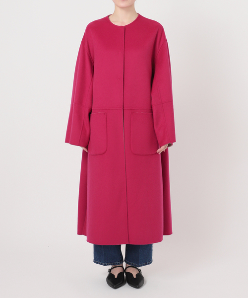 B.C STOCK（ベーセーストック） ノーカラーコート コート S120ブレンド