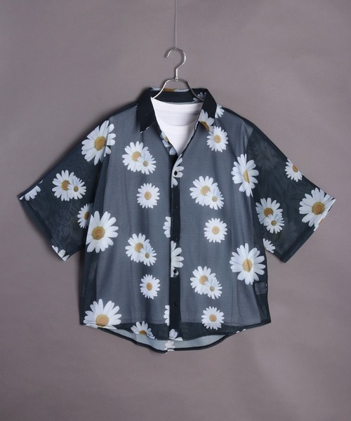 「WESTSEA」 「Contribe」半袖シャツ M チャコール メンズ_画像2