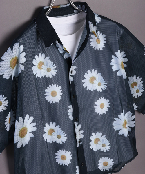 「WESTSEA」 「Contribe」半袖シャツ M チャコール メンズ_画像3