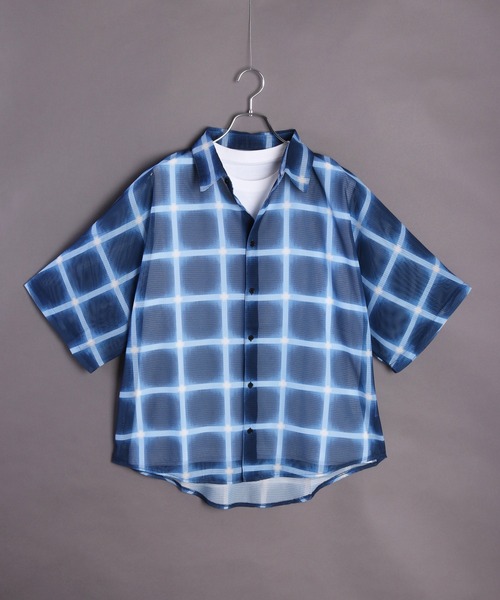 「WESTSEA」 「Contribe」半袖シャツ M チャコール メンズ_画像4