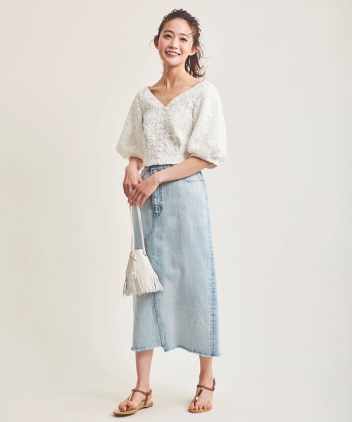 「The Virgnia」 半袖ブラウス FREE ホワイト レディース_画像3