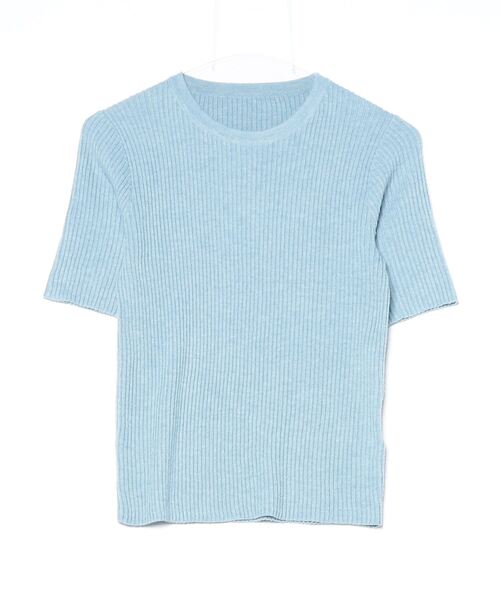 titivate（ティティベイト） 半袖ニット S ブルー レディース