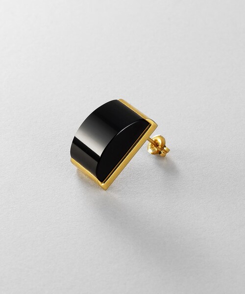 ピアス シルバー オニキス バフトップカットピアス GP レディースの画像