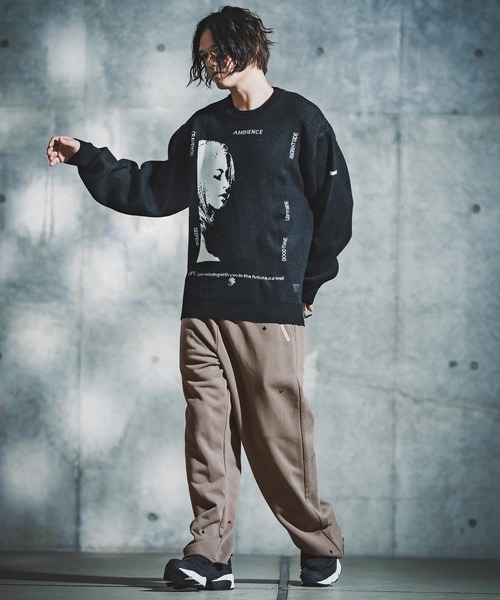 GLIMCLAP ワイドパンツ スウェットパンツ ジャージ メンズ : ZOZOTOWN