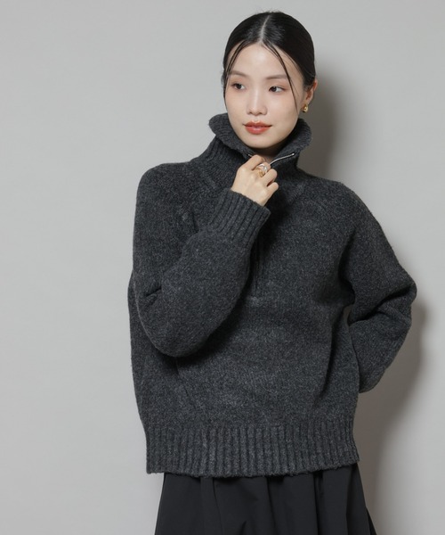 NANO universe（ナノ・ユニバース） ニット セーター ハーフジップ