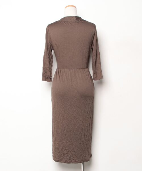 【新品未使用】23区 ブラウン系 半袖ロングワンピース 38サイズ 23区（ニジュウサンク） 半袖ワンピース 38 ブラウン レディース