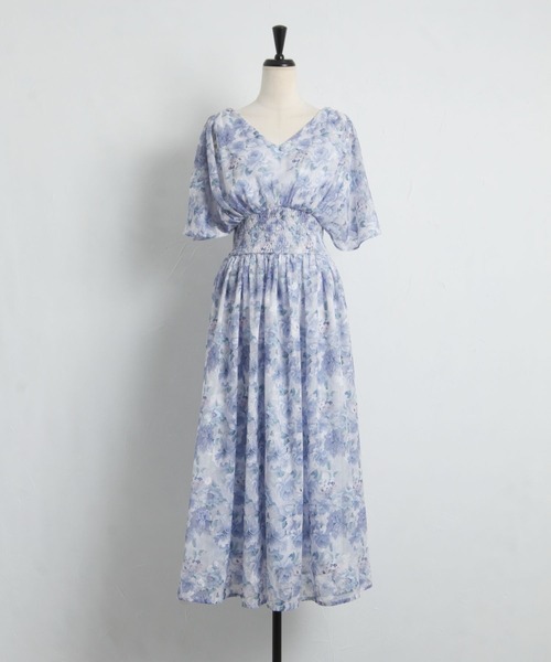 「tocco closet」 半袖ワンピース M ブルー レディース_画像2