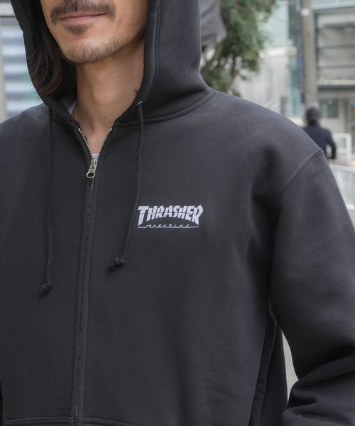 THRASHER（スラッシャー） パーカー CRACKED HOMETOWN ZIP HOODIE