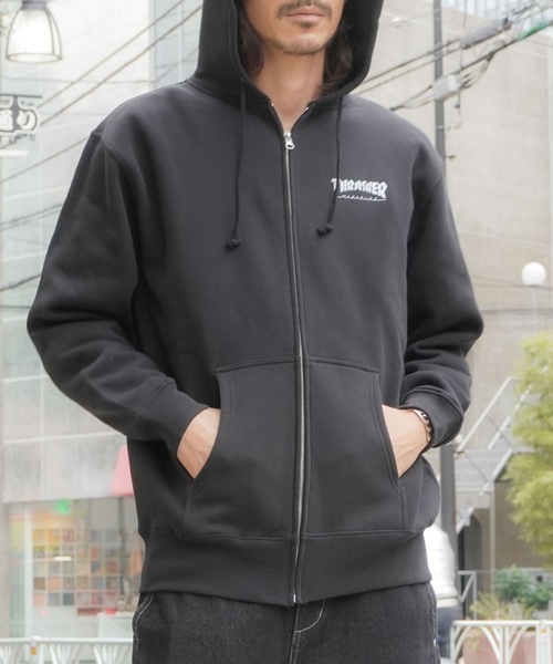 THRASHER（スラッシャー） パーカー CRACKED HOMETOWN ZIP HOODIE