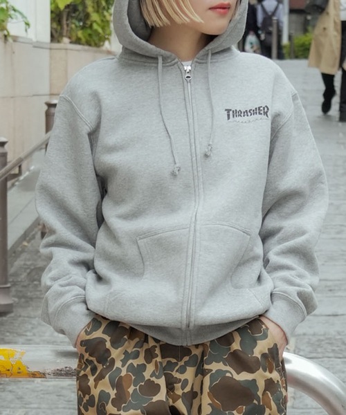 THRASHER（スラッシャー） パーカー CRACKED HOMETOWN ZIP HOODIE