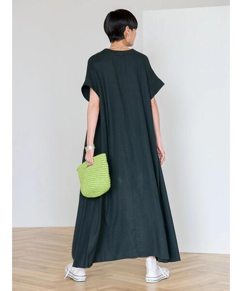 「AMERICAN HOLIC」 半袖ワンピース M ブラック レディース_画像9