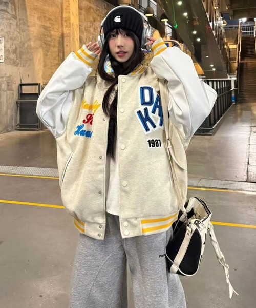 Achic（アシック） スタジャン 25aw ヴィンテージライク刺繍スタジャン