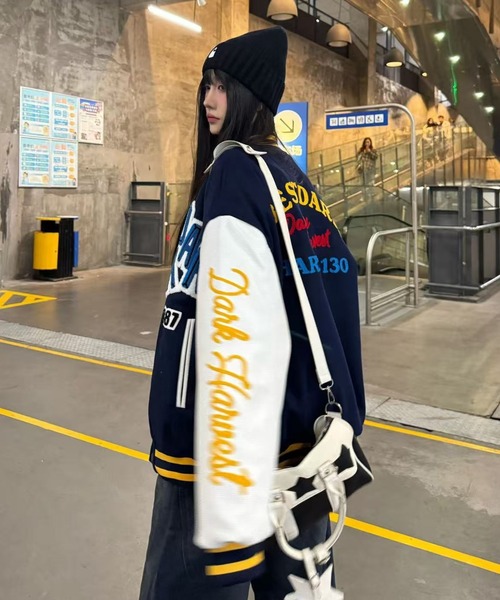 Achic（アシック） スタジャン 25aw ヴィンテージライク刺繍スタジャン