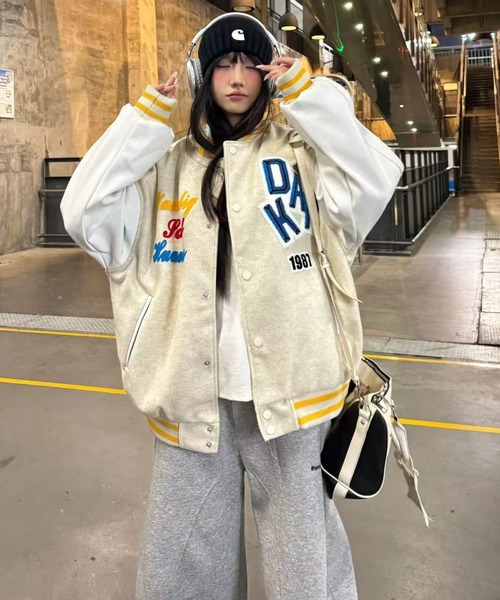 Achic（アシック） スタジャン 25aw ヴィンテージライク刺繍スタジャン