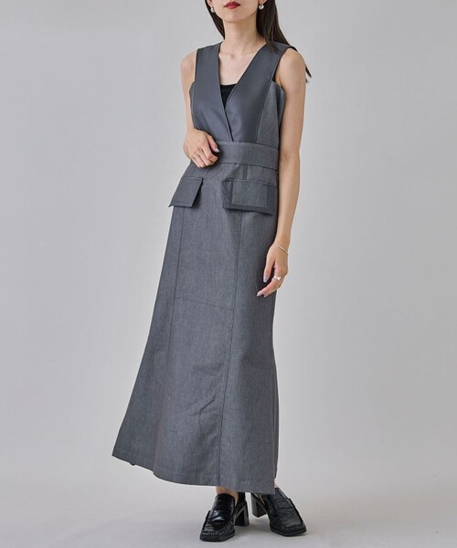 「CITY」 ノースリーブワンピース 1 ブラック系その他2 レディース_画像6