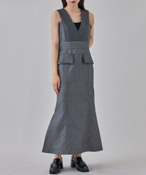 「CITY」 ノースリーブワンピース 1 ブラック系その他2 レディース_画像9