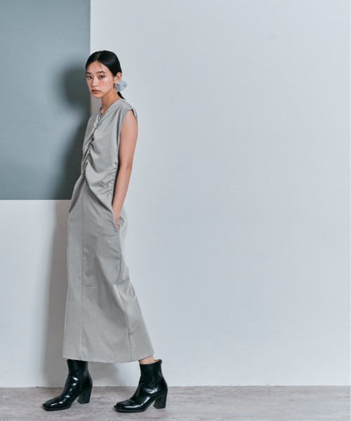 「W:Huku」 ノースリーブワンピース M オフホワイト レディース_画像7