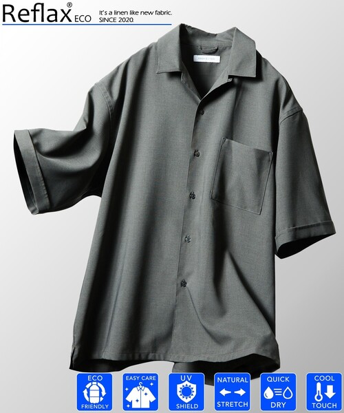 「FREAK'S STORE」 半袖シャツ SMALL グリーン メンズ_画像2