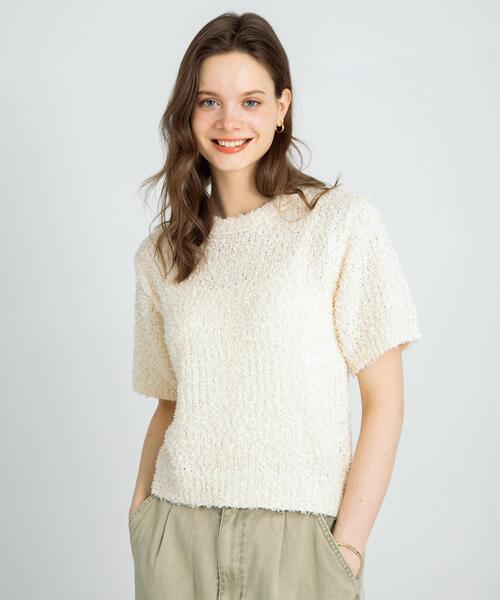 「URBAN RESEARCH Sonny Label」 半袖ニット FREE ブルー レディース_画像2