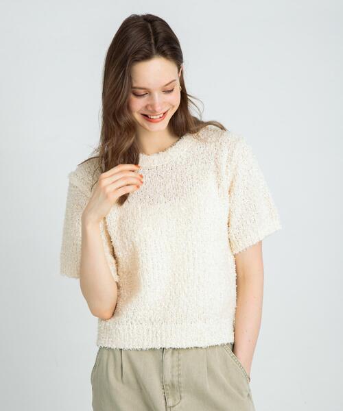 「URBAN RESEARCH Sonny Label」 半袖ニット FREE ブルー レディース_画像3