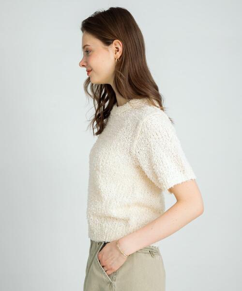 「URBAN RESEARCH Sonny Label」 半袖ニット FREE ブルー レディース_画像4