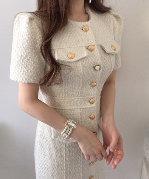 「IRADOWL」 半袖ワンピース LARGE ホワイト レディース_画像2