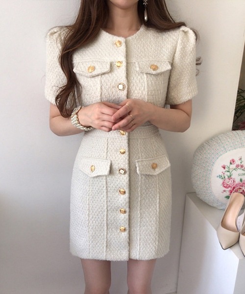 「IRADOWL」 半袖ワンピース LARGE ホワイト レディース_画像3