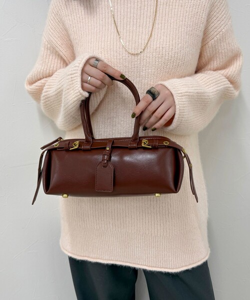 フレディエミュ（fredy emue）/ダブルベルトスリムボストンバッグ fredy emue（フレディエミュ） ショルダーバッグ バッグ ダブルベルト