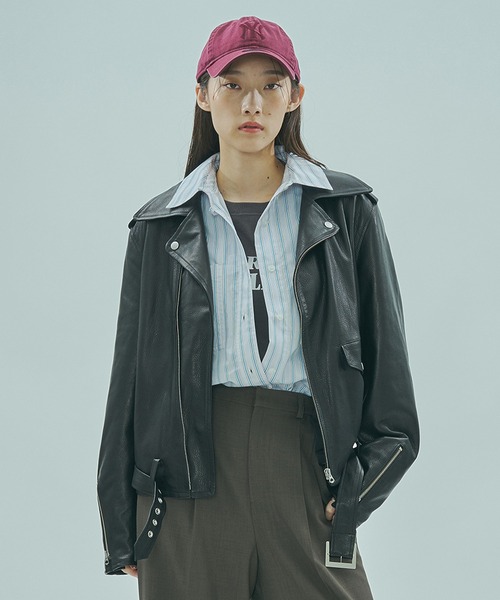 【新品】sisii / レザー（牛革）ジャケット　Ｓ　定価¥100,100 円 新品】sisii / レザー（牛革）ジャケット S 定価¥100,100 円 SINGLE