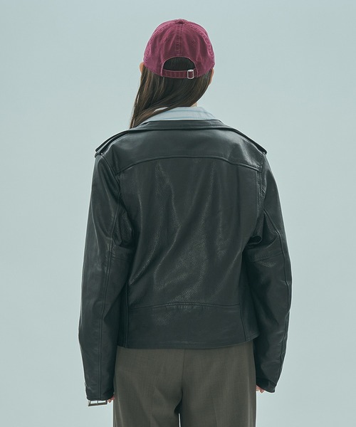 半額　sisii カウレザー シングルライダース M 牛革 日本製レディース Sissi のレザージャケット Sisii(シシ)カウレザーシングルライダース