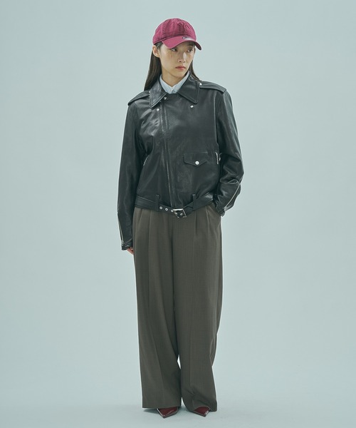 半額　sisii カウレザー シングルライダース M 牛革 日本製レディース Ray BEAMS（レイ ビームス） レザージャケット ライダース sisii / new