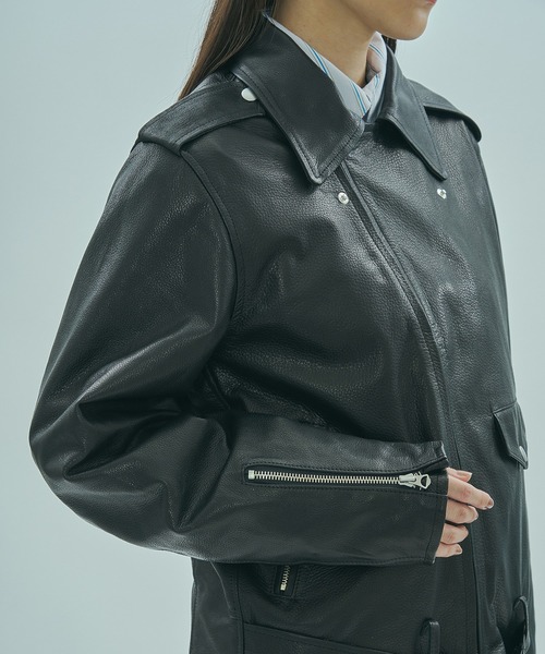 【新品】sisii / レザー（牛革）ジャケット　Ｓ　定価¥100,100 円 新品】sisii / レザー（牛革）ジャケット S 定価¥100,100 円 SINGLE