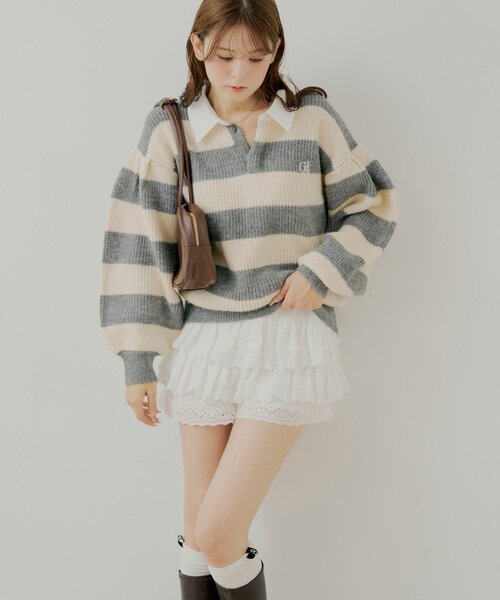 Chico（チコ） パンツ コットンレースティアードショートパンツ