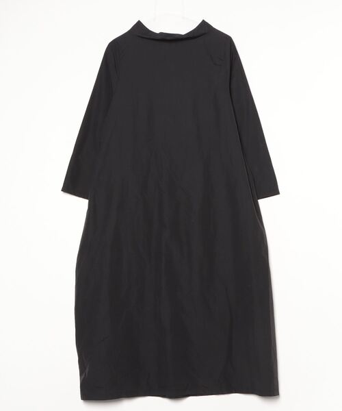 AKIKOAOKI / 長袖ワンピース/FREE/アンゴラ/BLK/無地 antiqua（アンティカ） 長袖ワンピース FREE ブラック レディース