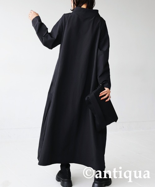 antiqua（アンティカ） 長袖ワンピース FREE ブラック レディース