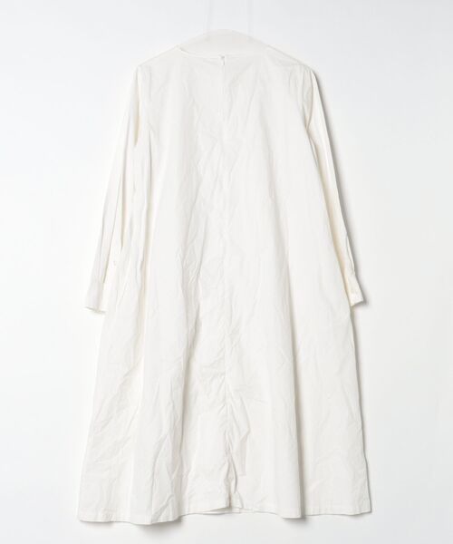 Whim Gazette（ウィム ガゼット） 長袖ワンピース フリ- ホワイト