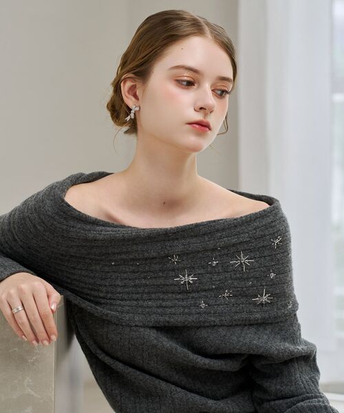 cleblatt クレブラット フリルデザインノースリーブニット cle blatt