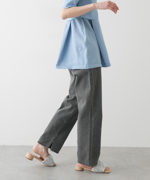 「SENSE OF PLACE by URBAN RESEARCH」 デニムパンツ LARGE グレー レディース_画像3