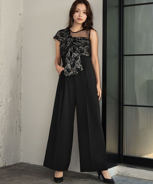 GIRL DRESS FOR NOW パンツドレス 「2026春新作」アシンメトリーリボン