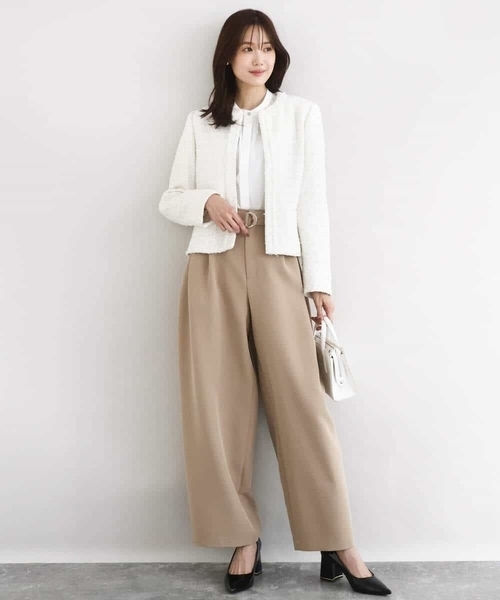 MK MICHEL KLEIN(エムケー ミッシェルクラン) ジャケット ノーカラー MK MICHEL KLEIN(エムケー ミッシェルクラン) ジャケット ノーカラー