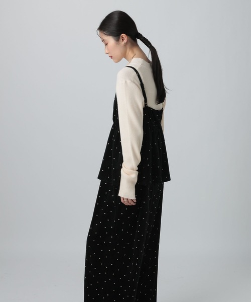 LEPSIM（レプシィム） サロペット オーバーオール ベロアキャミ