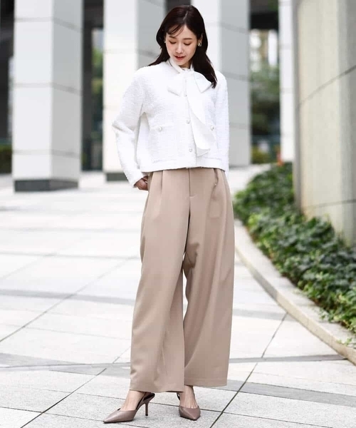 carla ツイードジャケット 白 新品未使用 CARLA Tweed jacket / White