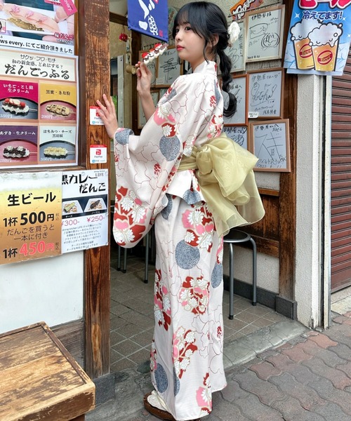 Ada. セパレート浴衣 浴衣 着付けのいらない 浴衣 3点セット フリル